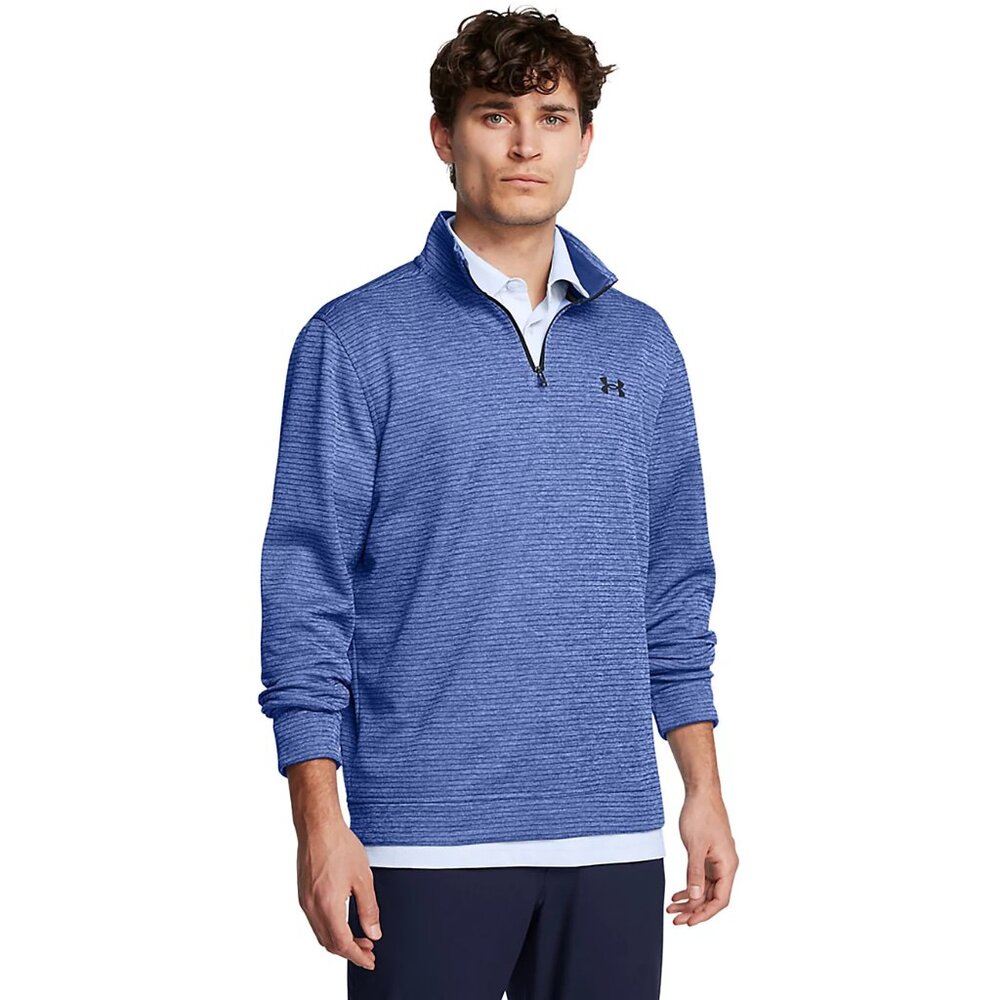 Under Armour Golf NEW UA Storm sweater fleece /14 zip pullover blue mens 3XL
